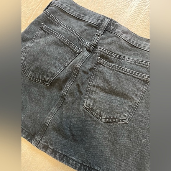 Agolde Liv Black Denim Mini Skirt - Picture 10 of 11